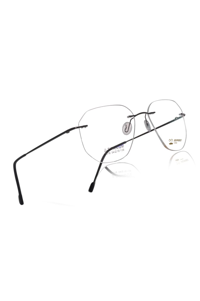 Jodykoes Rimless Spectacle Frame for Men & Women | Frameless Eyeglasses with Lightweight Metal | Adjustable Nose Pads | Office, Professional & Daily Wear