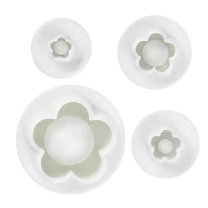 4 PCs Five Petal Flower Plunger Cutter