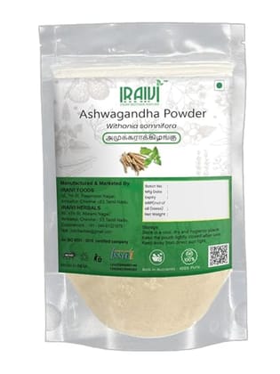 IRAIVI Premium Ashwagandha Powder (Amukkara Kizhangu)-100Gram | Pure & Natural by Iraivi Organics