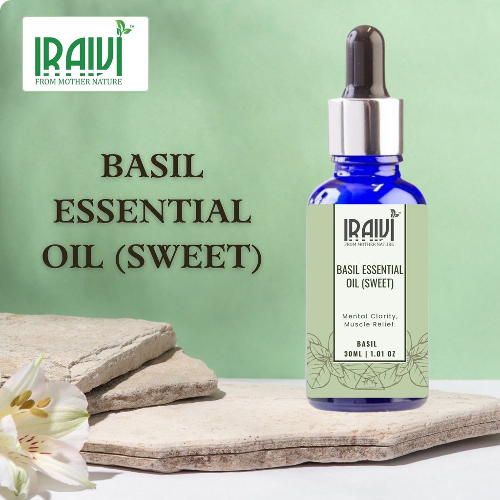 Iraivi Premium Basil Essential Oil (Sweet) | Pure & Natural by Iraivi Organics