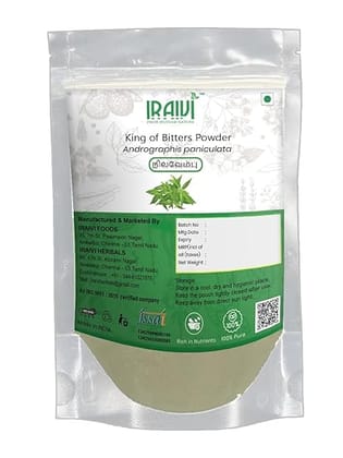 Iraivi Premium King of Bitters Powder Nilavembu (Kalmegh / Chirayatha)-100Gram | Pure & Natural by Iraivi Organics