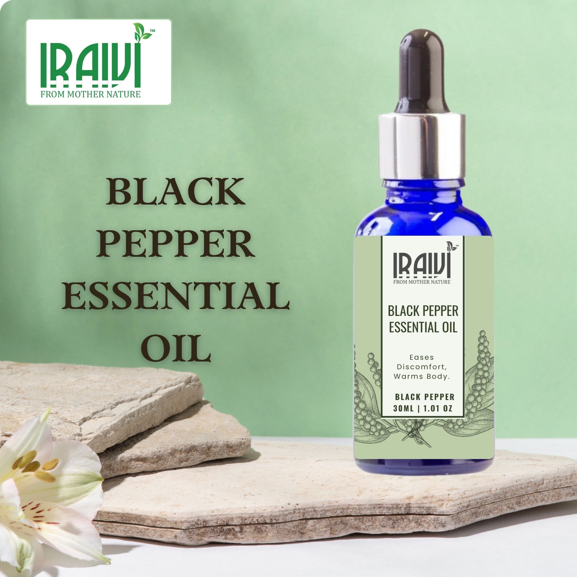 Iraivi Premium Black Pepper Essential Oil | Pure & Natural by Iraivi Organics