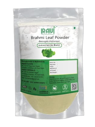 Iraivi Premium Brahmi Leaf Powder-100Gram | Vallarai | Ondelaga | Pure & Natural by Iraivi Organics