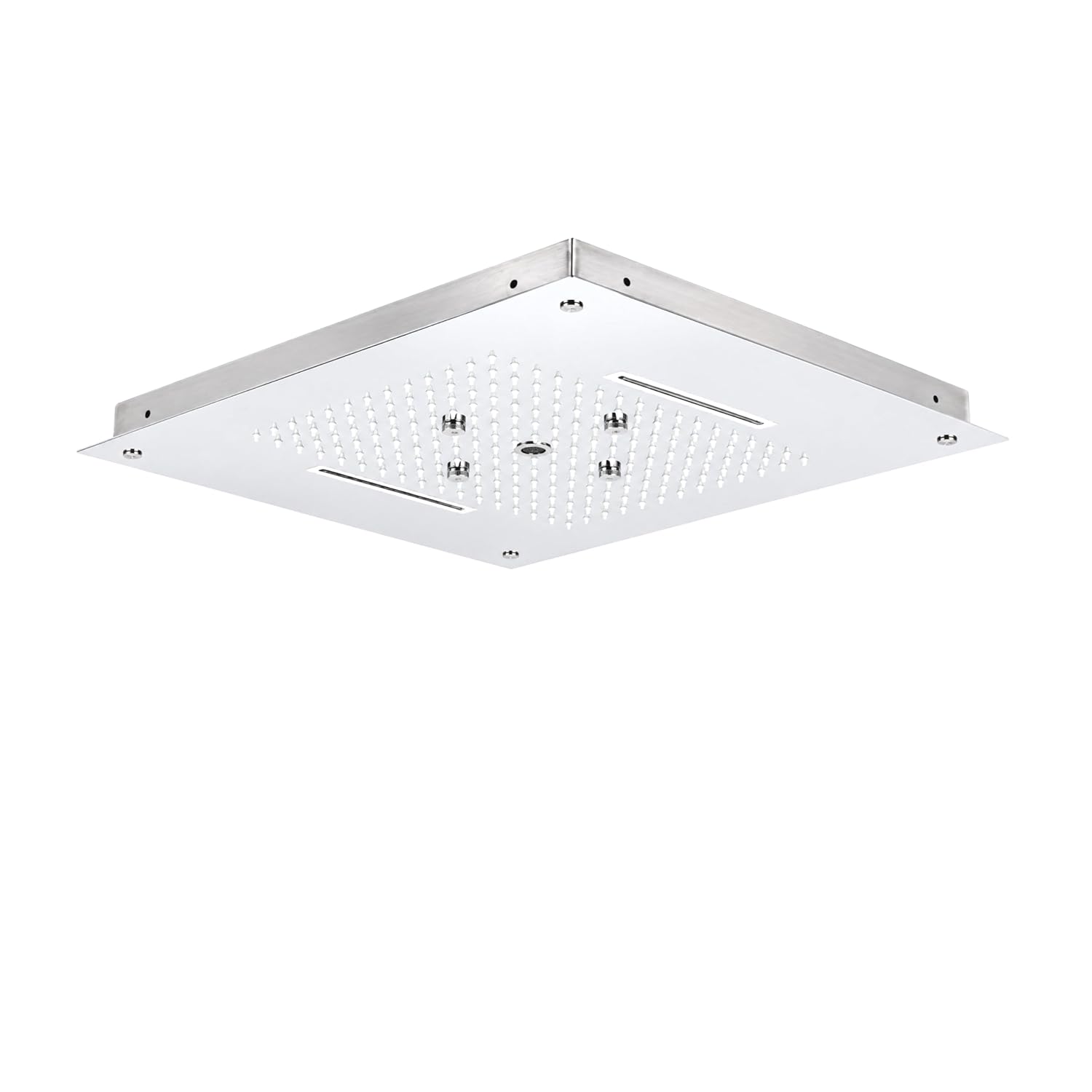 304 Stainless Steel Ceiling Overhead Shower With LED (22 x 20 Inch)