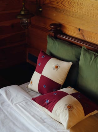 Soft Cotton Square Throw Cushion Cover with Vibrant Embroidery
