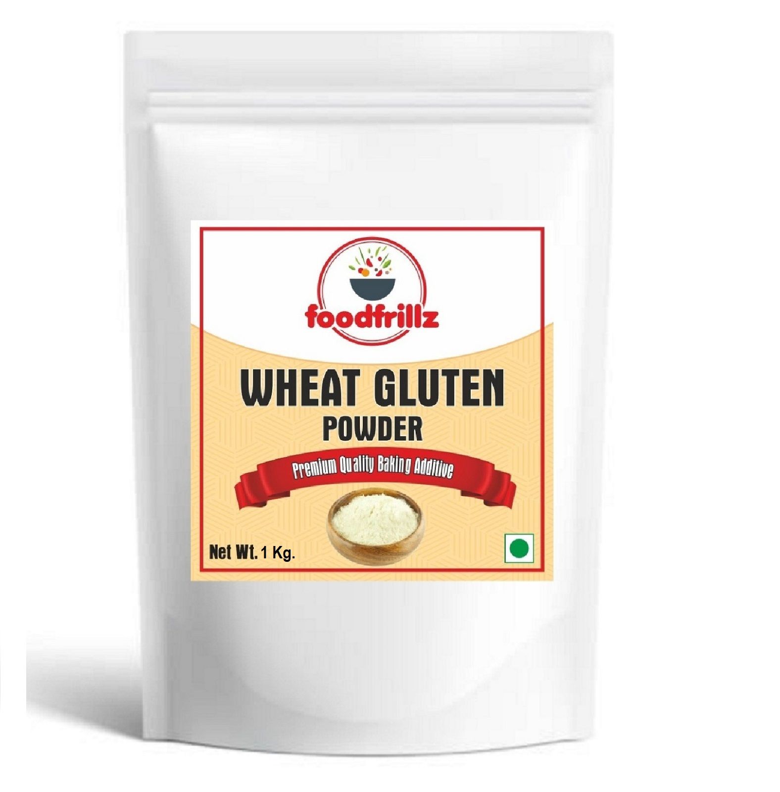 foodfrillz Vital Wheat Gluten Powder for soft bread dough, 1 kg