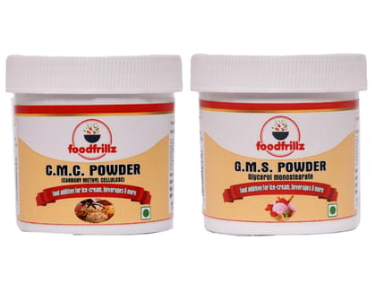 foodfrillz GMS & CMC Powder (40 g x 2) for Ice Cream | Food Grade, Pack of 2