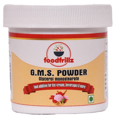 foodfrillz GMS Powder, 40 g (Glycerol Monostearate) for Ice Creams | Food Grade