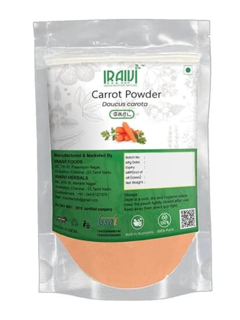 Iraivi Premium Carrot Powder | Pure & Natural by Iraivi Organics