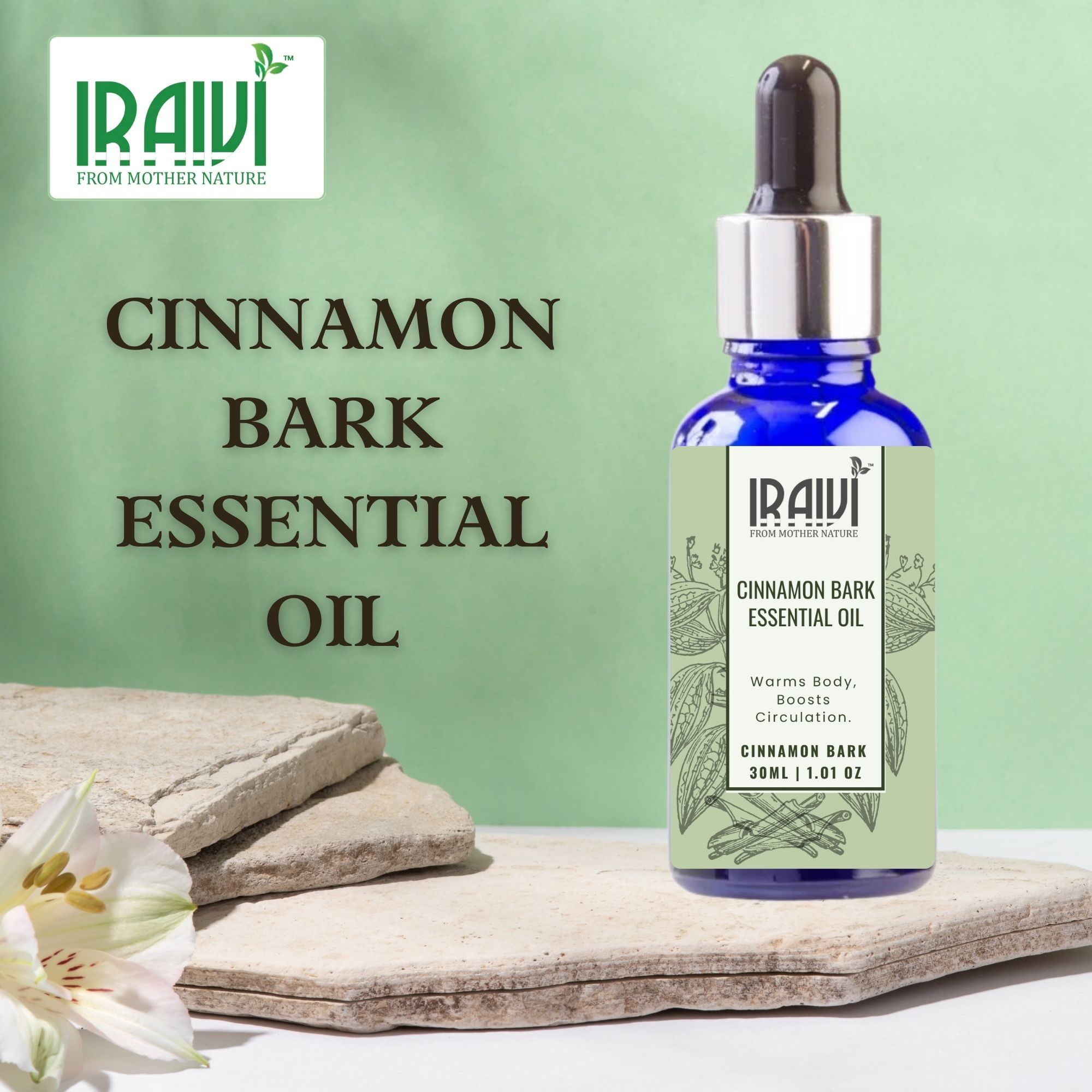 Iraivi Premium Cinamon Bark Essential Oil | Pure & Natural by Iraivi Organics