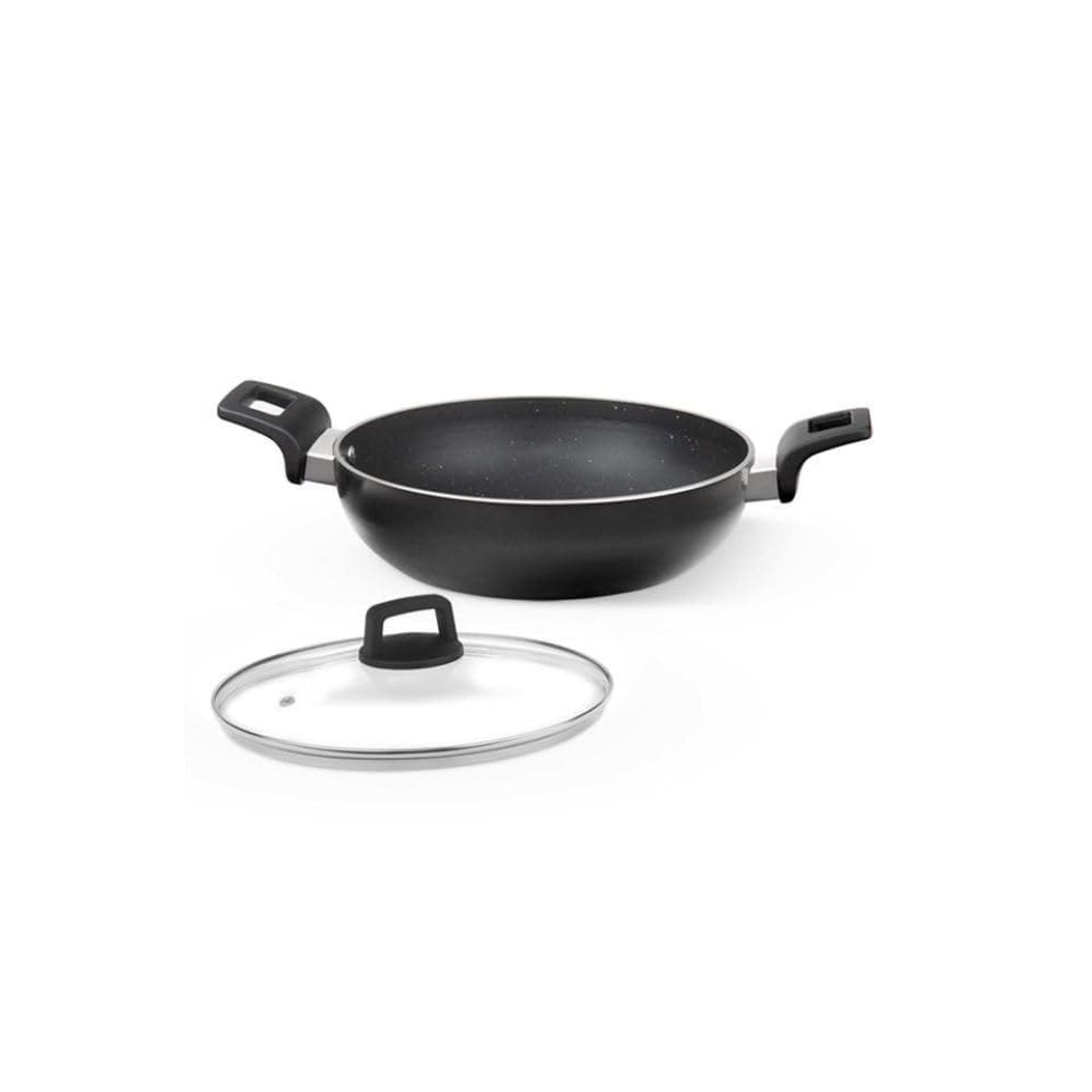 Borosil Granito Non-Stick Fry Pan, Induction Friendly, Granite Finish, PFOA-Free,28 cm Diameter, Black - Cookware | Buy online on ZillyBuy