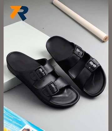 TR Black Men's Thong Flip Flop