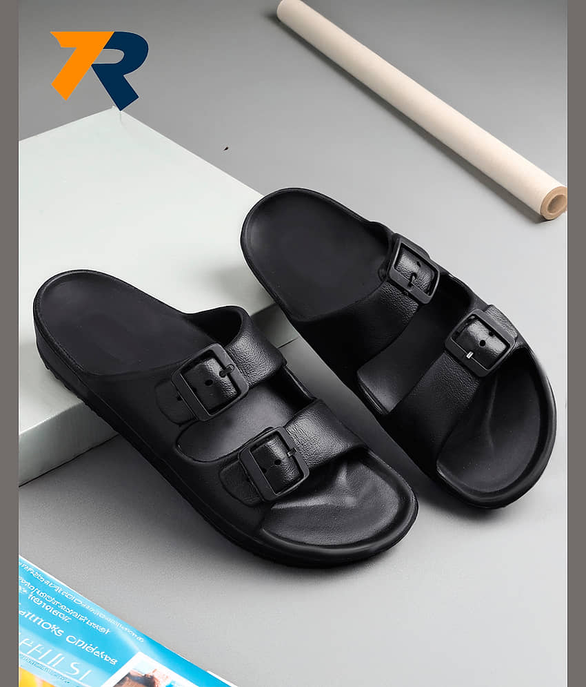 TR Black Men's Thong Flip Flop