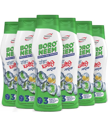 Nimson Boro Neem Cool Talcum Ghamori Nashak Prickly Heat Talc 600 gm Pack of 6