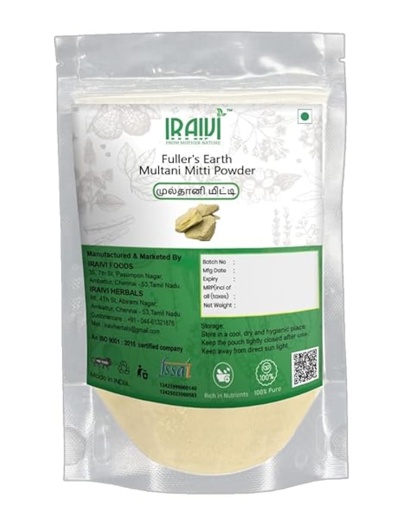 Iraivi Premium Multani Mitti Powder Fuller's Earth | Pure & Natural by Iraivi Organics