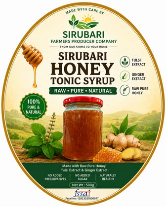 Sirubari Honey Tonic Syrup - Raw, Pure, Natural (250g)