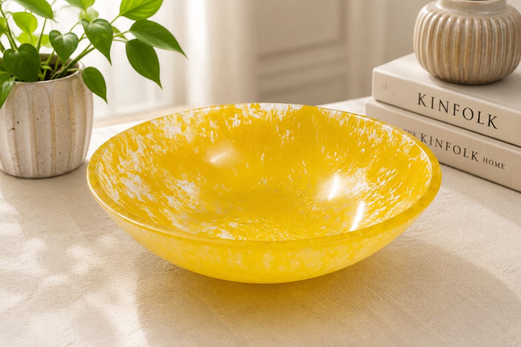Sunburst Resin Decorative Bowl
