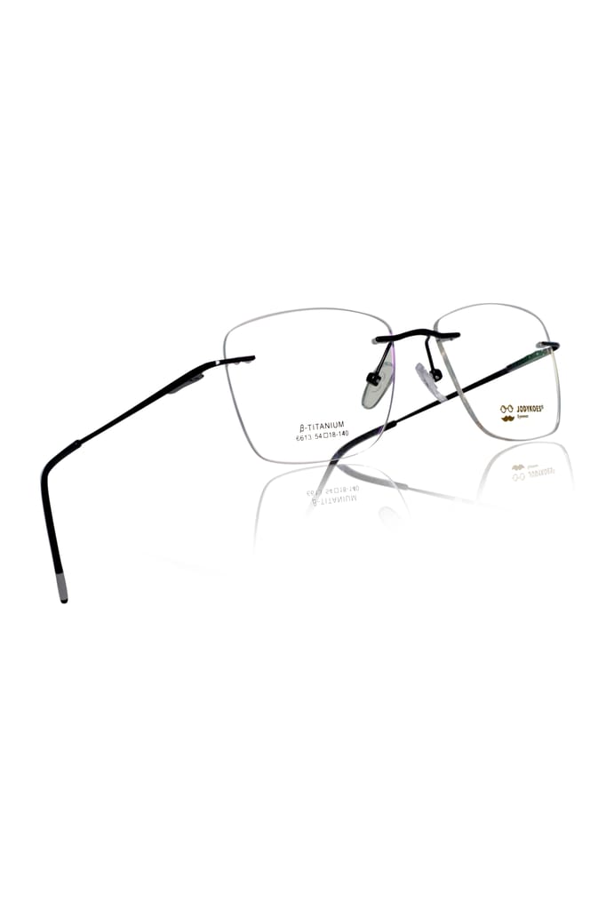 Jodykoes® Premium Rimless Frame for Women and Men: Stylish Rectangle Spectacle Eyeglasses with Anti-Glare Coating