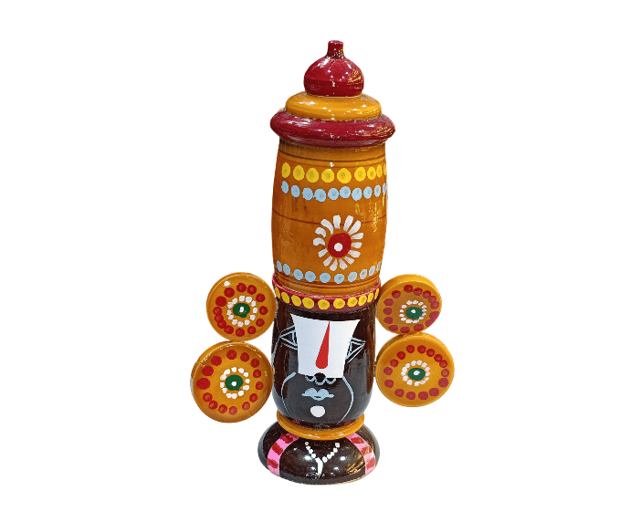 Traditional Handcrafted Wooden Tirupati Balaji Idol Statue