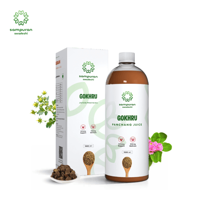 Sampuran Swadeshi Gokhru Panchang Juice: Natural Support for Urinary Health, 1 L