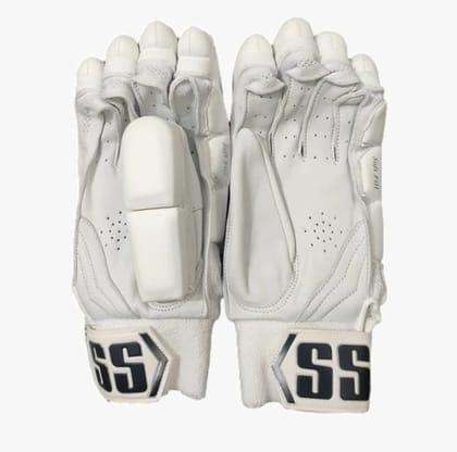 SS Sunridges Super Test Cricket Batting Gloves (White, Pair) SS Sunridges Super Test Cricket Batting Gloves (White, Pair)