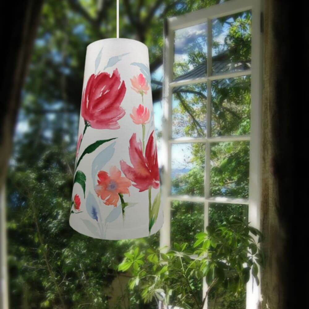 Long Cone Pendant Lamp - Lillies