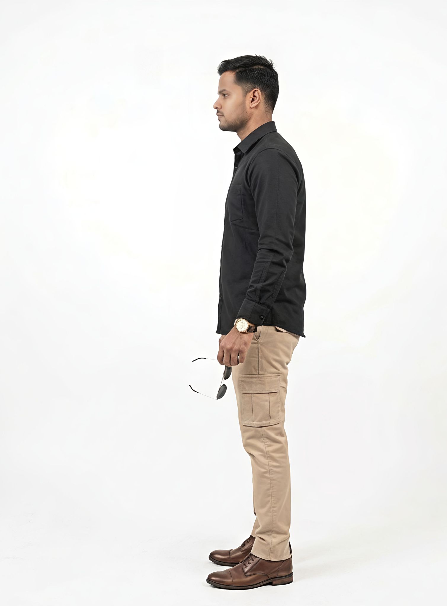 Man shirt black Scotics  primium brand shirt