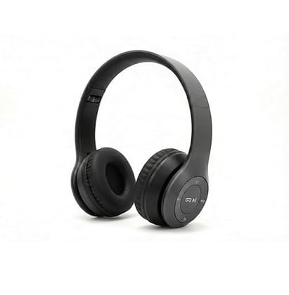 P47 Foldable Bluetooth Wireless Headphones - Black