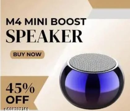 M4 Mini Boost Portable Wireless Speaker, Compact Round Design, Multicolor