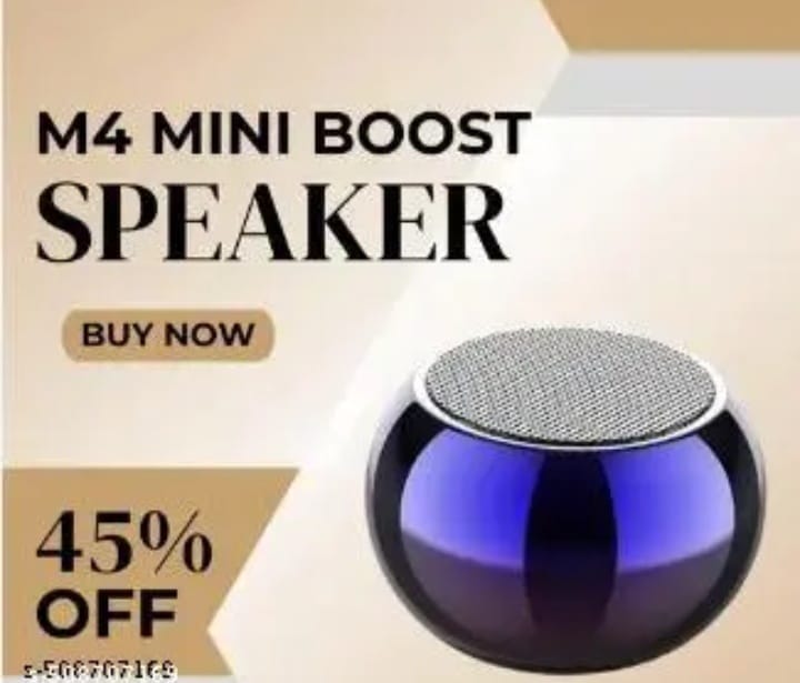 M4 Mini Boost Portable Wireless Speaker, Compact Round Design, Multicolor