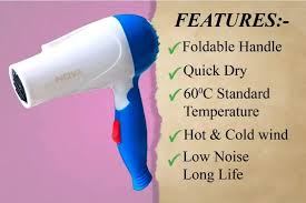 Nv-1290 Professional Foldable Hair Dryer With 2 Speed Control Hair Dryer (1000w, Multicolor)
