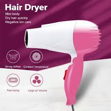Professional Foldable Hair Dryer With 2 Speed Control Hair Dryer (1000w, Multicolor)