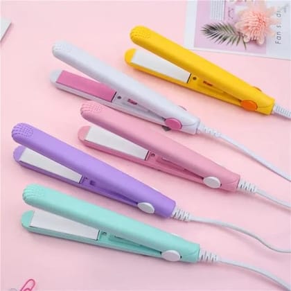 Mini Hair Straightener for Women - Portable Ceramic Flat Iron with Travel Case, Quick Heating, Ideal for Short Hair & Bangs, Ready in 30 seconds, perfect for travelling (Multicolor)