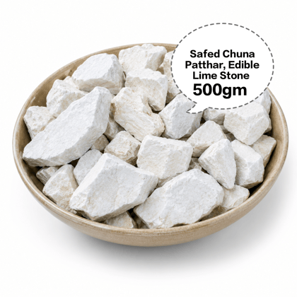Safed Chuna Patthar, Edible Lime Stone, Paan Chuna Stone, Natural Lime Stone, White Lime Stone 500gm