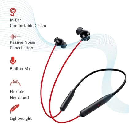 Ultra-Light Compatible with OnePlus Z2 Wireless Earphones Workout Pro – Bluetooth Neckband with Mic 12.4mm Drivers IP55 for Crystal Calls
