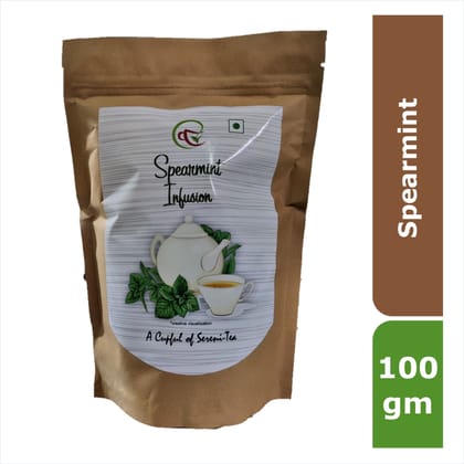 Camellia Twigs Spearmint Infusion for PCOS/OD | Reduce stress, Hormonal Imbalances, Hirsutism, Facial Hair & Acne | Herbal Tea for Women | 100 g, 3.6 Oz |100 cups
