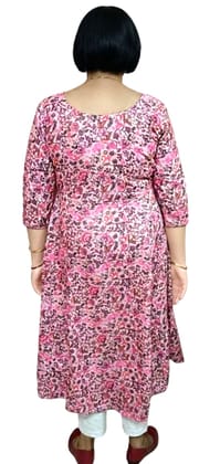 Women's Cotton Polyester Kurta | Side Panel Kurti | Size: L 