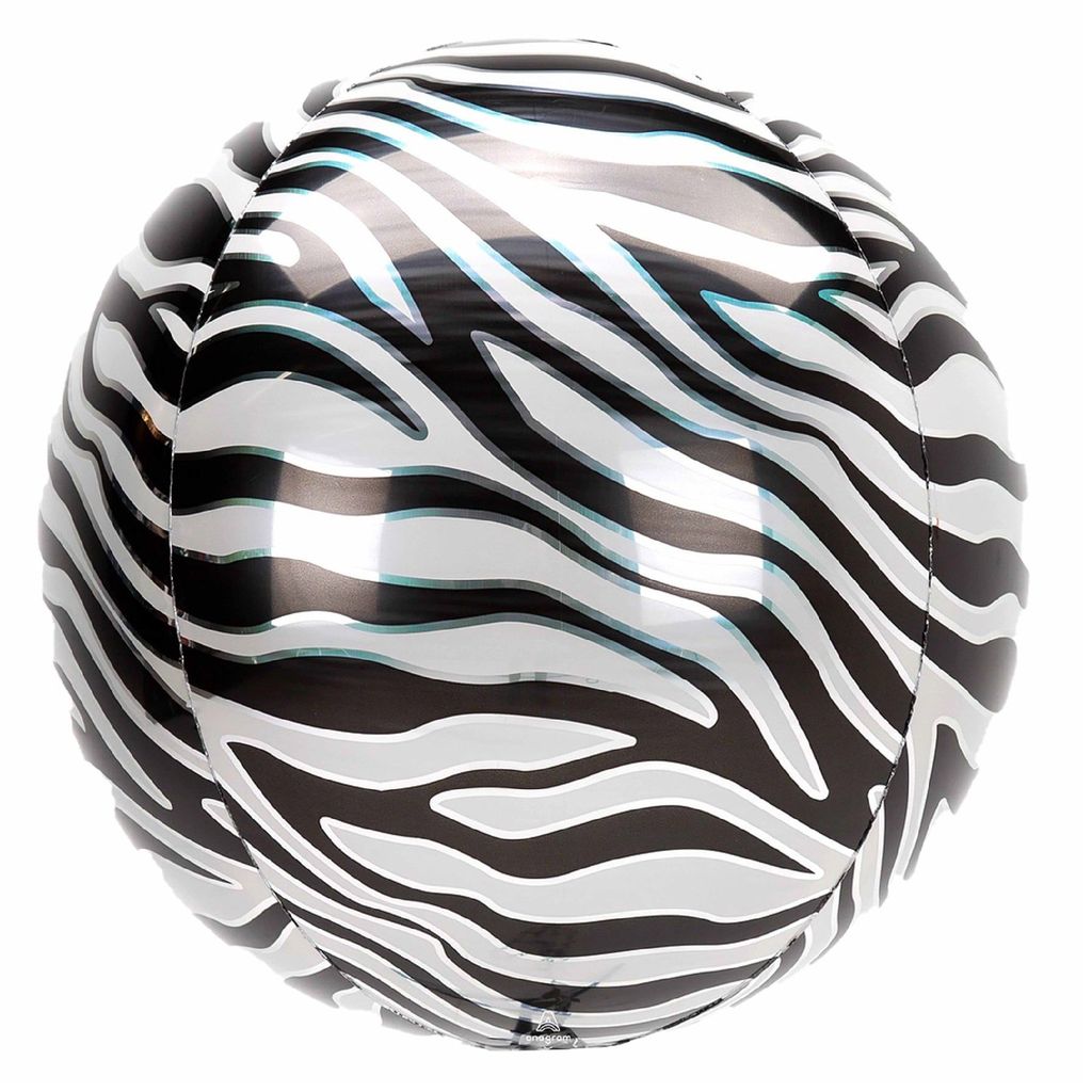Orbz Zebra Print Foil Balloon - Helium Quality - 21 inches - 1PC - Party and Festive Needs | Buy online on ZillyBuy