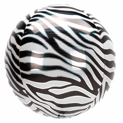 Orbz Zebra Print Foil Balloon - Helium Quality - 21 inches - 1PC