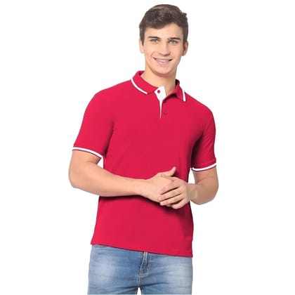 BLACKSMITH - Premium Polo Collar T-Shirt | Half Sleeve | Solid Polo Regular fit T-Shirt for Men with Color Tip