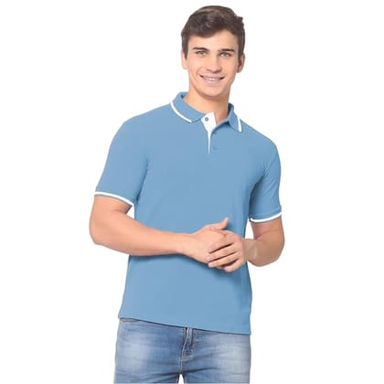 BLACKSMITH Premium Light Blue Polo T-Shirt for Men