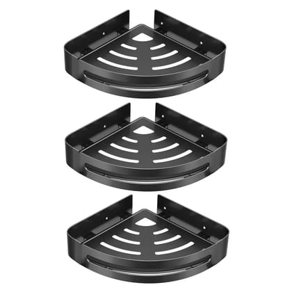 Caddy Stainless Steel Corner Shelf (Black) 3 Set Caddy Stainless Steel Corner Shelf (Black) 3 Set