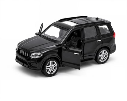 KTRS Enterprise 1:36 Mahindra Scorpio-N Die-Cast Metal SUV Toy Car with Openable Doors | Pull Back Action Vehicle | Light & Sound Toy Car for Kids | Premium Scale Model Car