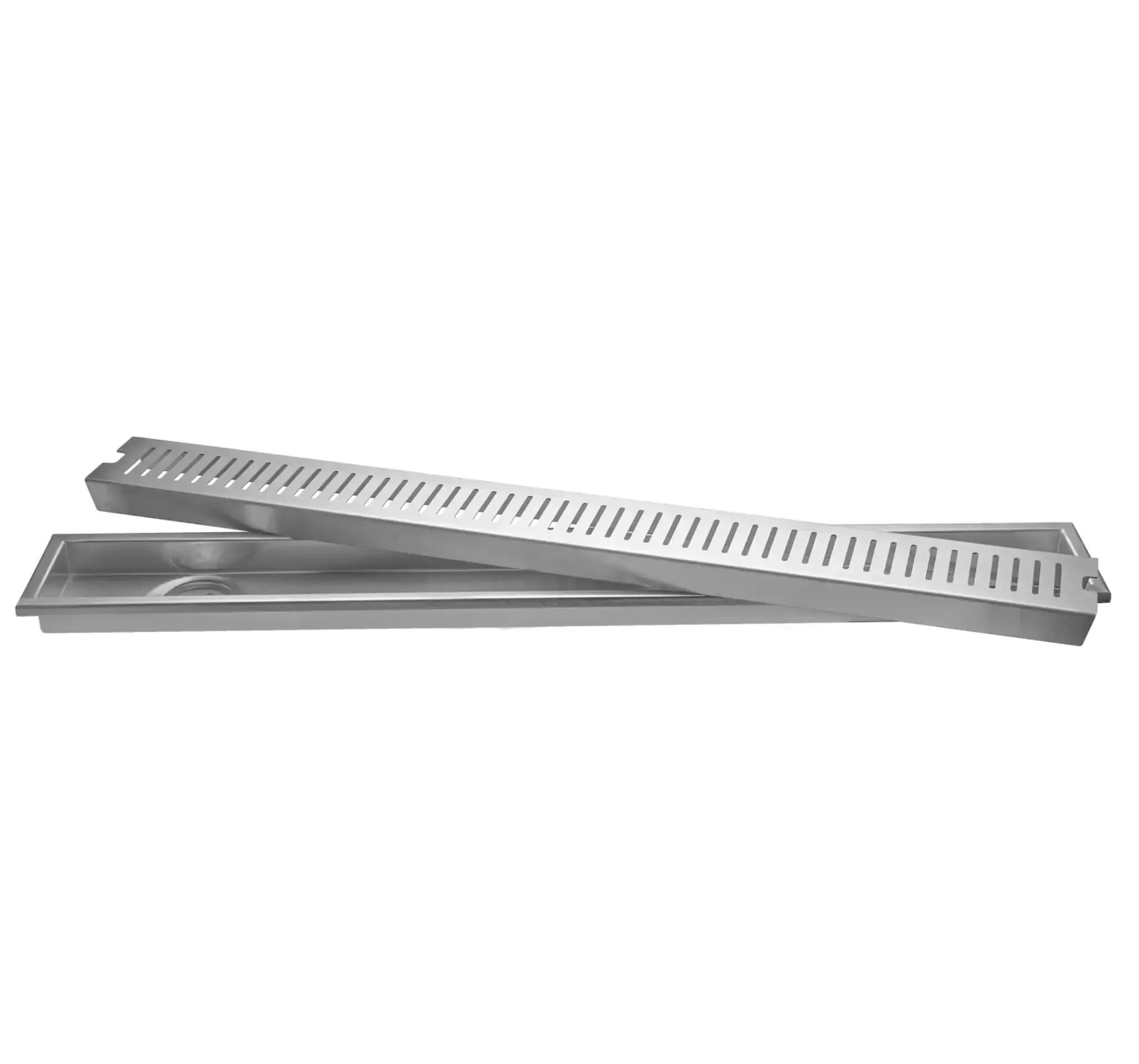 Linear (30 x 4 Inches) 304 Grade Brushed Shower Drain Channel Floor Drain