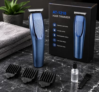 AT-1210 Grooming Trimmer for Beard, Mustache and Hair with Powerful Motor and Long Lasting Rechargeable Performance
