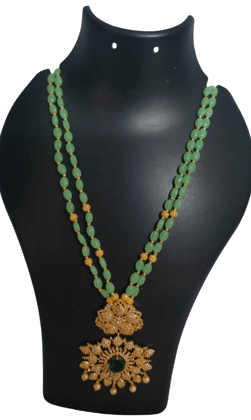 Crystal Faux Pearl Kundan Necklace