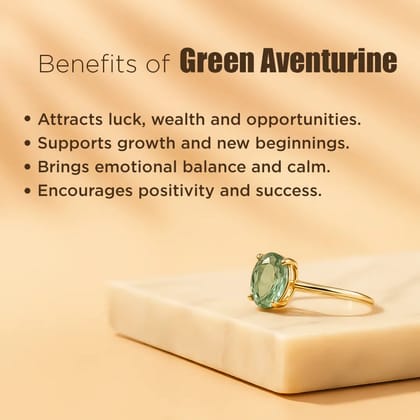 Green Aventurine Adjustable Ring शिक्षा और करियर के लिए 