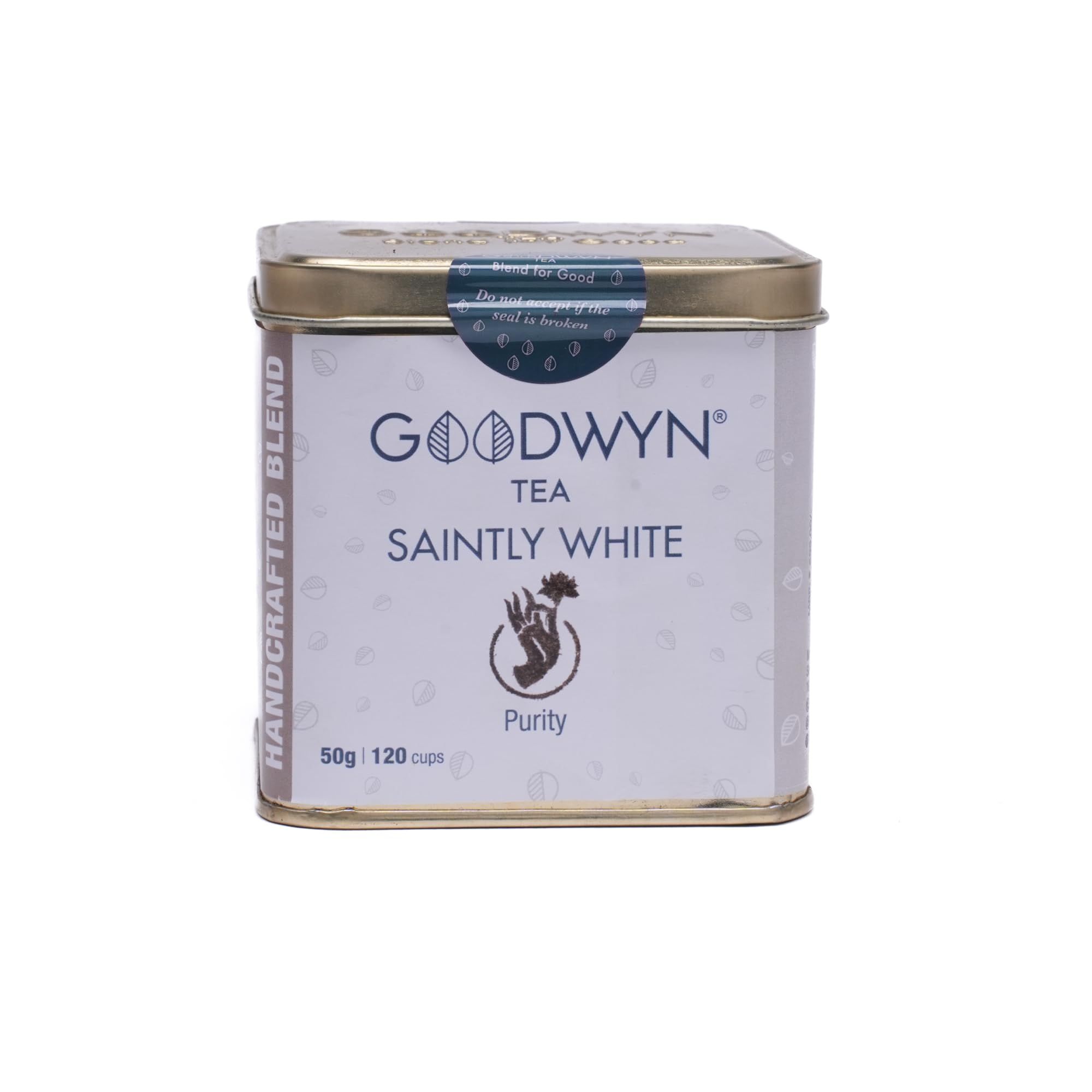 Goodwyn Saintly White Tea (50 gm) | Assam Speciality | From Own Tea Estates | 100% Natural Long Leaf Loose Tea | Low Caffeine Non Bitter | Rich in Antioxidants