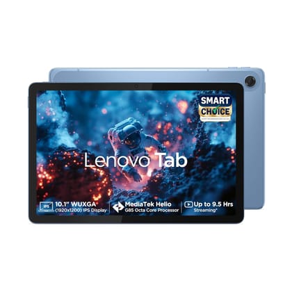 Lenovo Tab (ZAEH0019IN) | 10.1 Inch Display| Wi-Fi Only| 4 GB RAM + 64 GB ROM (Expandable up to 1 TB)| Metal Body| Dual Speakers with Dolby Atmos| Android 14| Color: Polar Blue