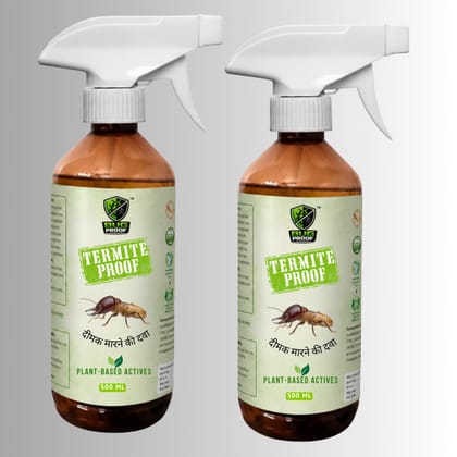 BUGPROOF Herbal Termite Killer Spray 500ML | Organic Dimak Marne Ka Spray (Pack Of 2)
